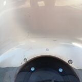 Pair of designer altuglas chairs, chrome base, vintage 1970