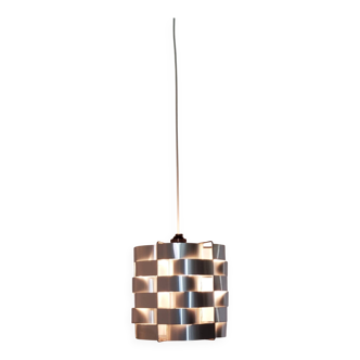 Max Sauze vintage pendant light in brushed aluminum