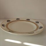 Plat rond Longwy art déco