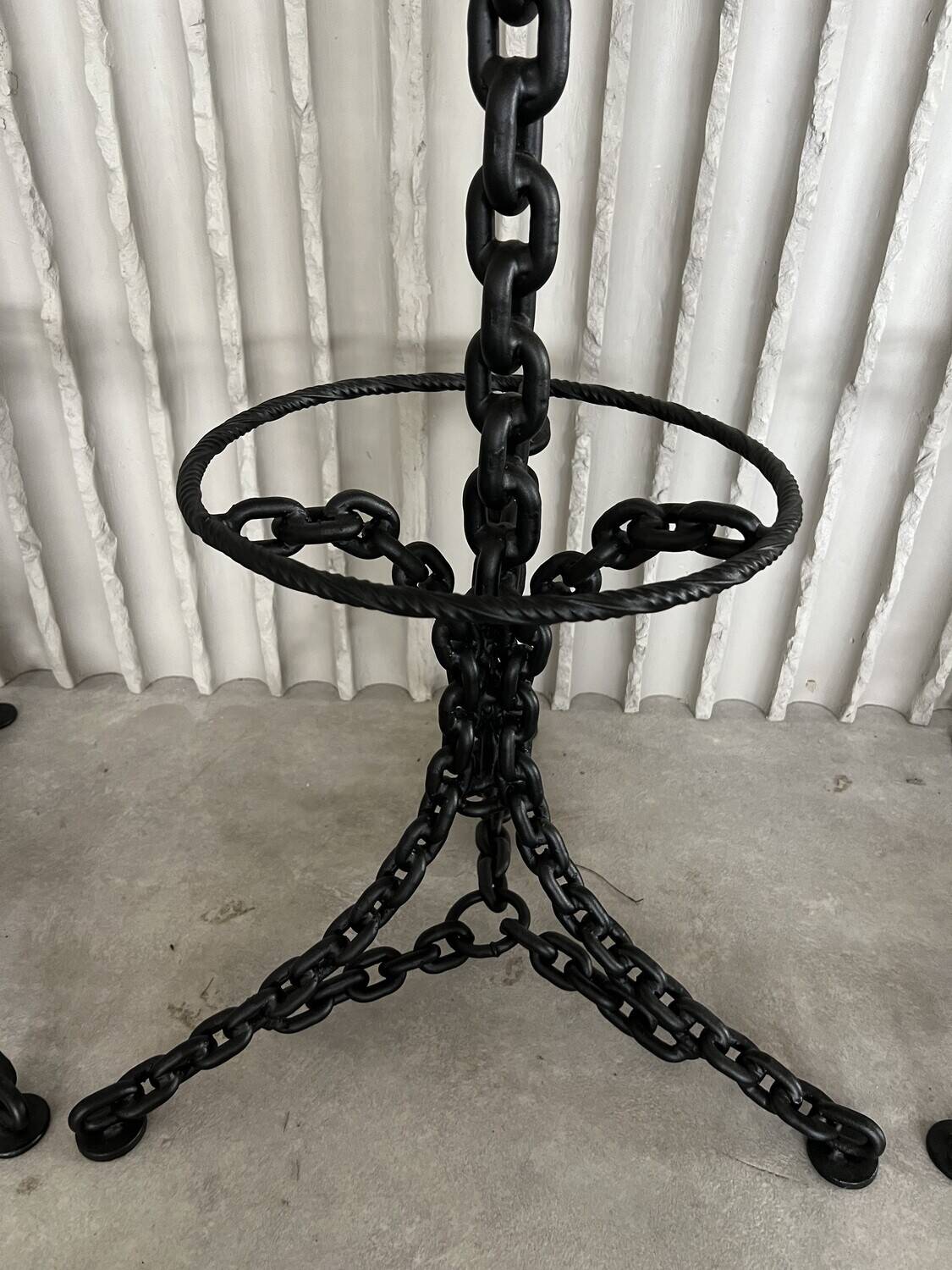 4 newly upholstered chain barstools