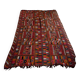 Hand woven flat woven Iraqi artisan rug.