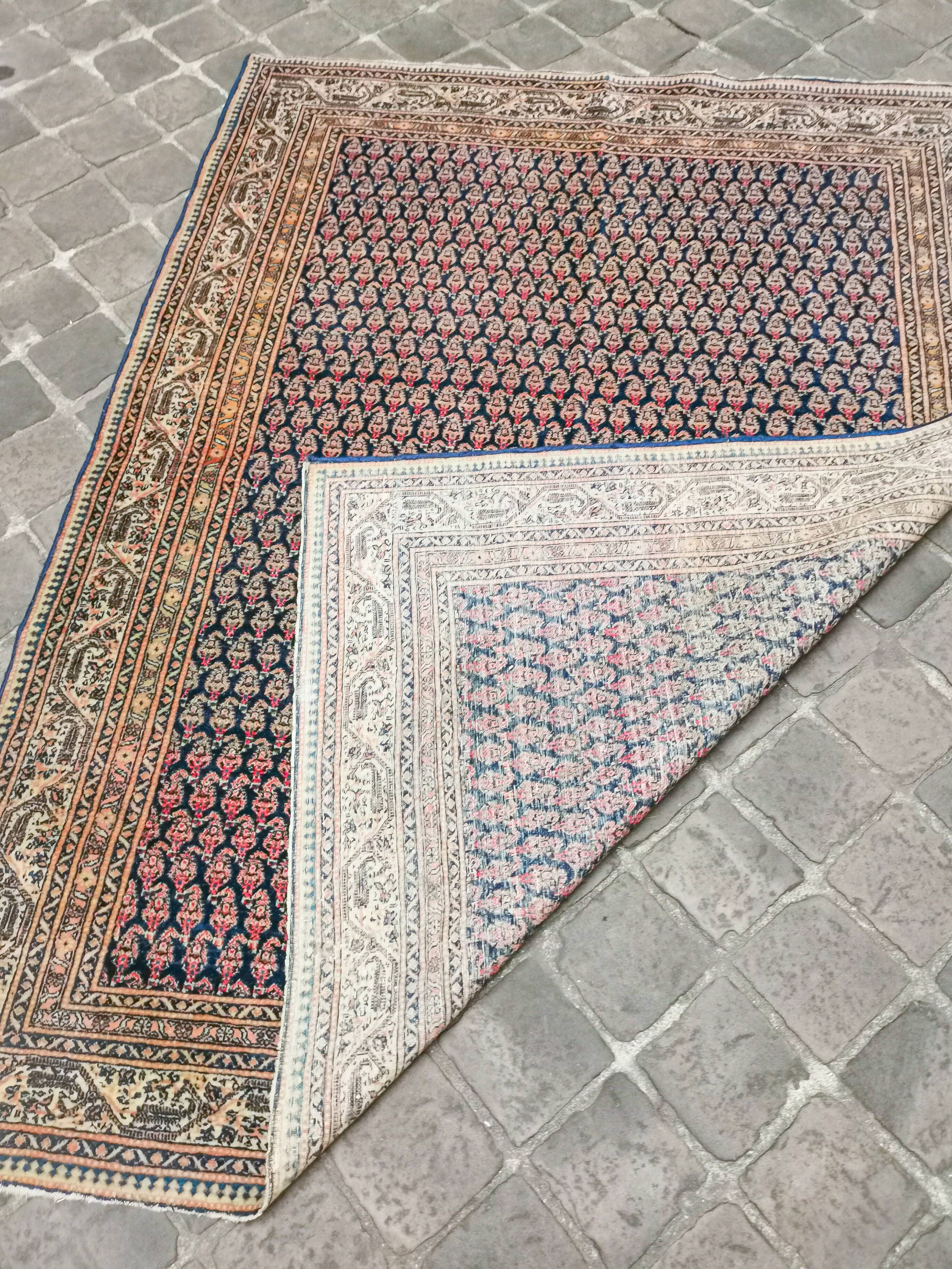 Ancient handmade Persian Oriental rug Myr 1.90 x 1 .40 m
