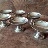 Set of 6 metal footed bowls