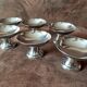 Lot de 6 coupes sur pied métal