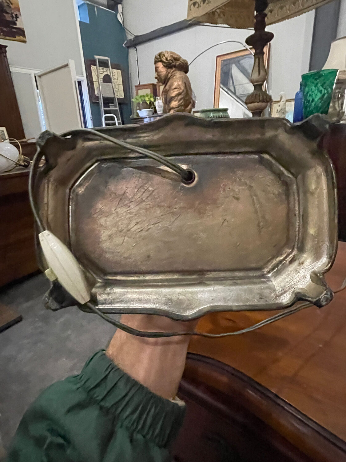 Table lamp in the Maison Charles style made of bronze featuring a horse.