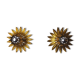 Pair of wall lamps " Soleil" by Ferro Arte, midcentuy, Spain