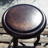 Pair of turned wooden tripod stools