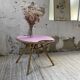 Vintage pink rattan coffee table