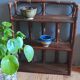 Etagère murale en bambou & rotin couleur marron, vintage 1960