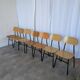 Set of 7 Vintage Industrial School Chairs / STOL Kamnik 1970s Yugoslavia