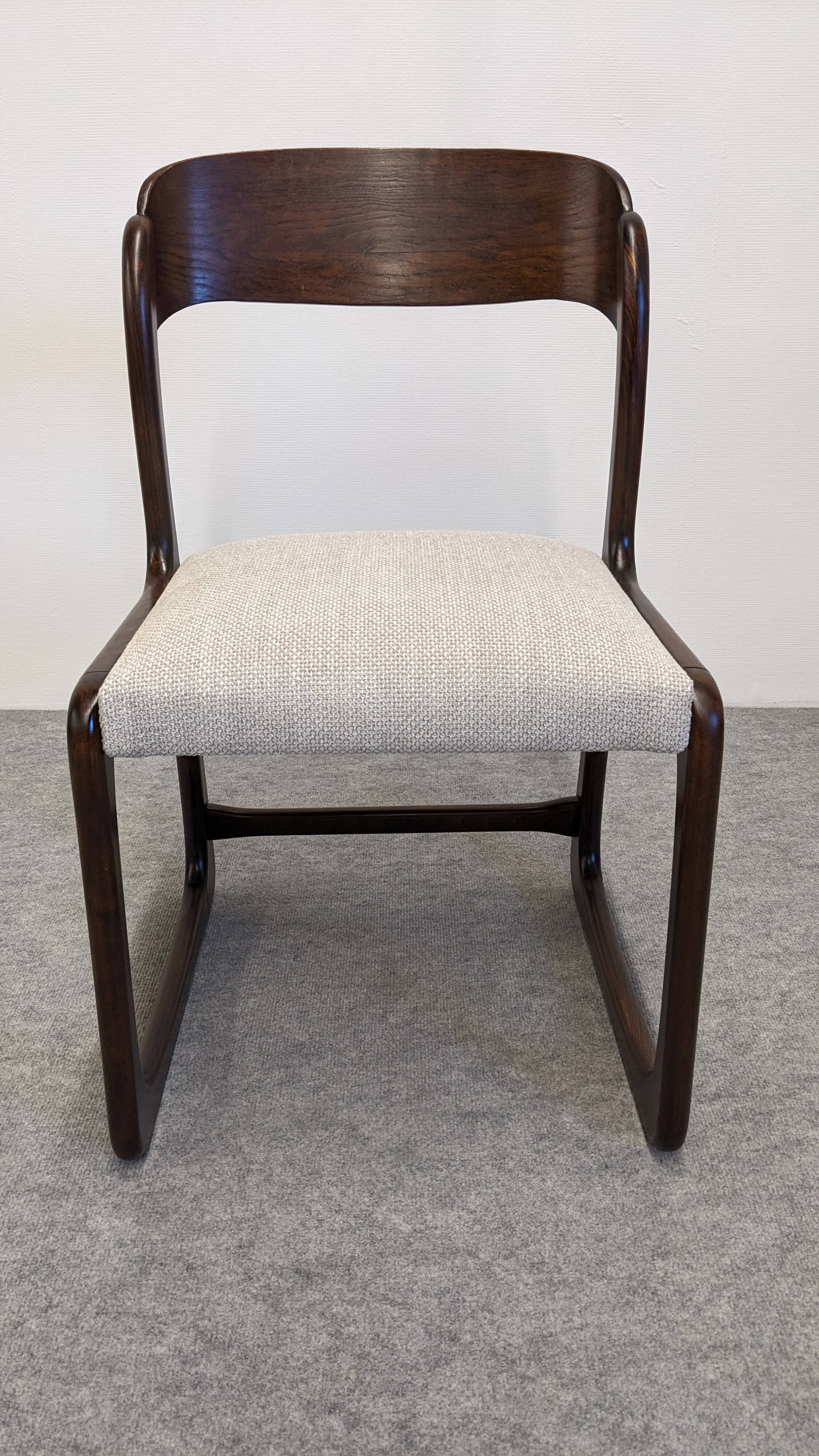 Set of 4 Baumann sled chairs, France circa 1970.