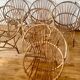 7 vintage rattan armchairs