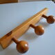 Patere wall coat rack wood vintage 60's