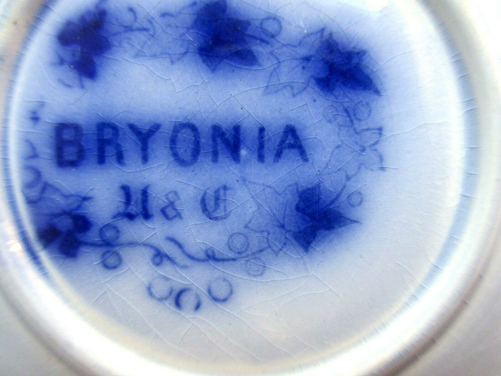 Tasse sur soucoupe art nouveau déco modèle Bryonia, signée sarreguemines u&c
