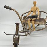 Baby rower, tricycle, child, old, vintage, metal