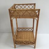 Vintage rattan shelf