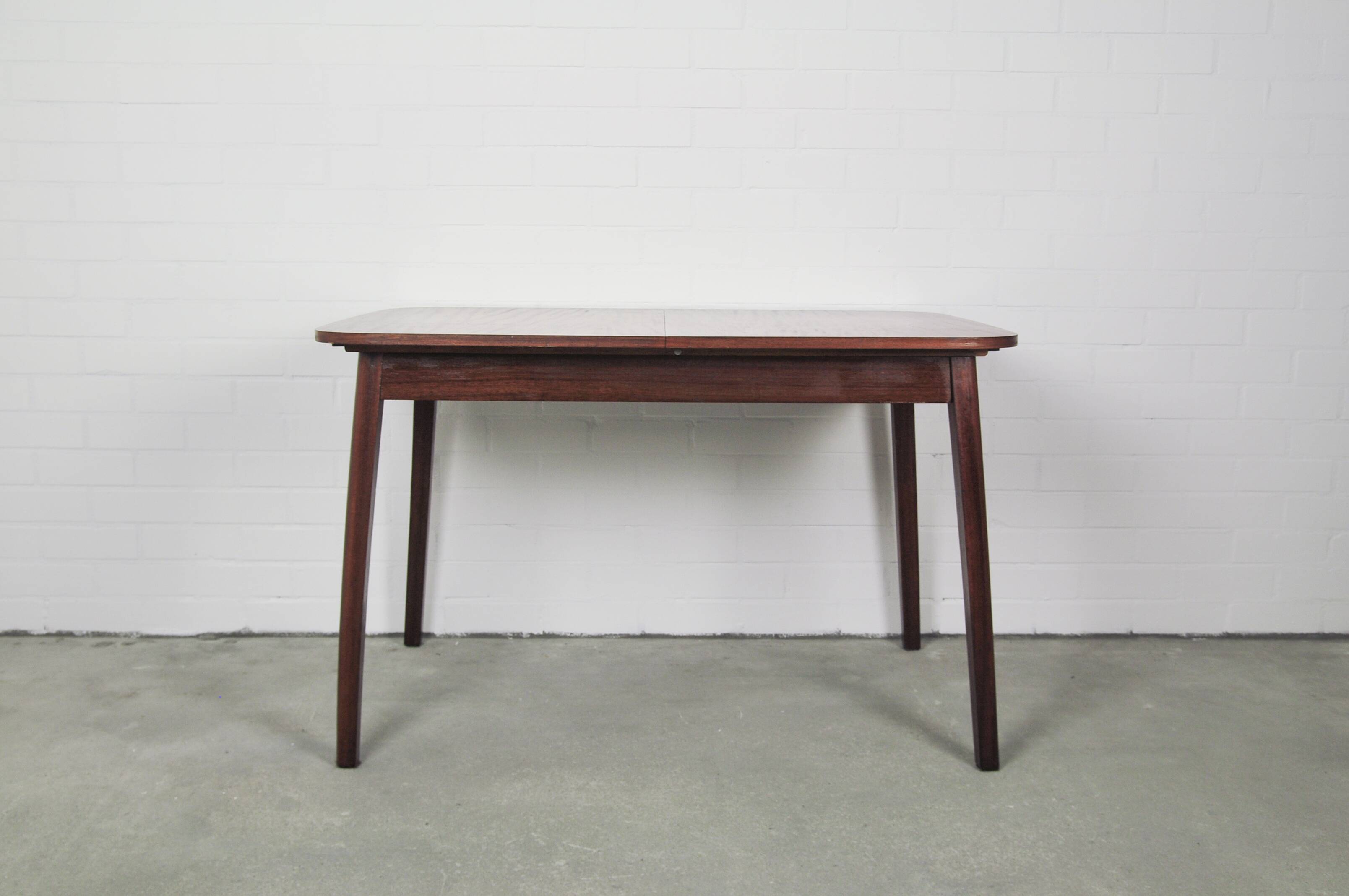 Vintage fold-out dining table with round corners