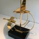 Brass Table Lamp with Wild Goose Flight, French Work, circa 1970