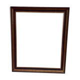 Empty wooden frame in contemporary golden brown color dimension: 73x60cm - depth -4cm-