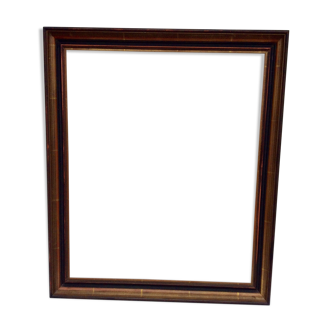 Empty wooden frame in contemporary golden brown color dimension: 73x60cm - depth -4cm-