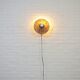Vintage wall lamp in pleated fabric