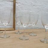 Set 6 verres à pied ciselés