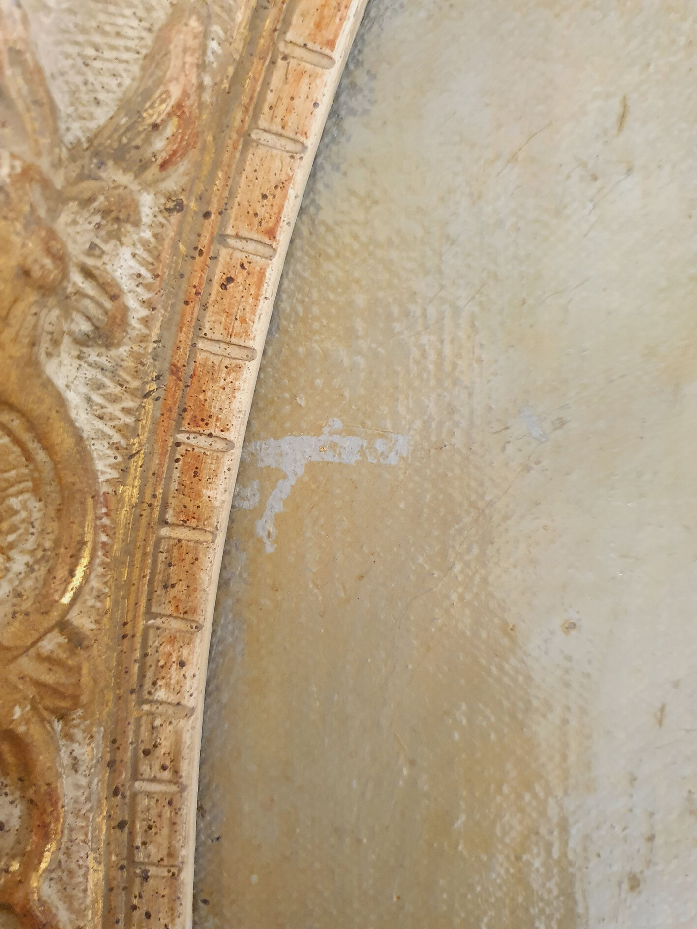 Oil portrait on canvas carved wooden frame