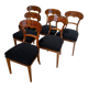 Biedermeier Shovel Chairs in Walnut, Roots Veneer, South Germany, 1845, Set of 6