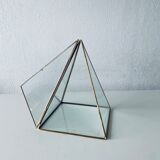 Brass and glass pyramid