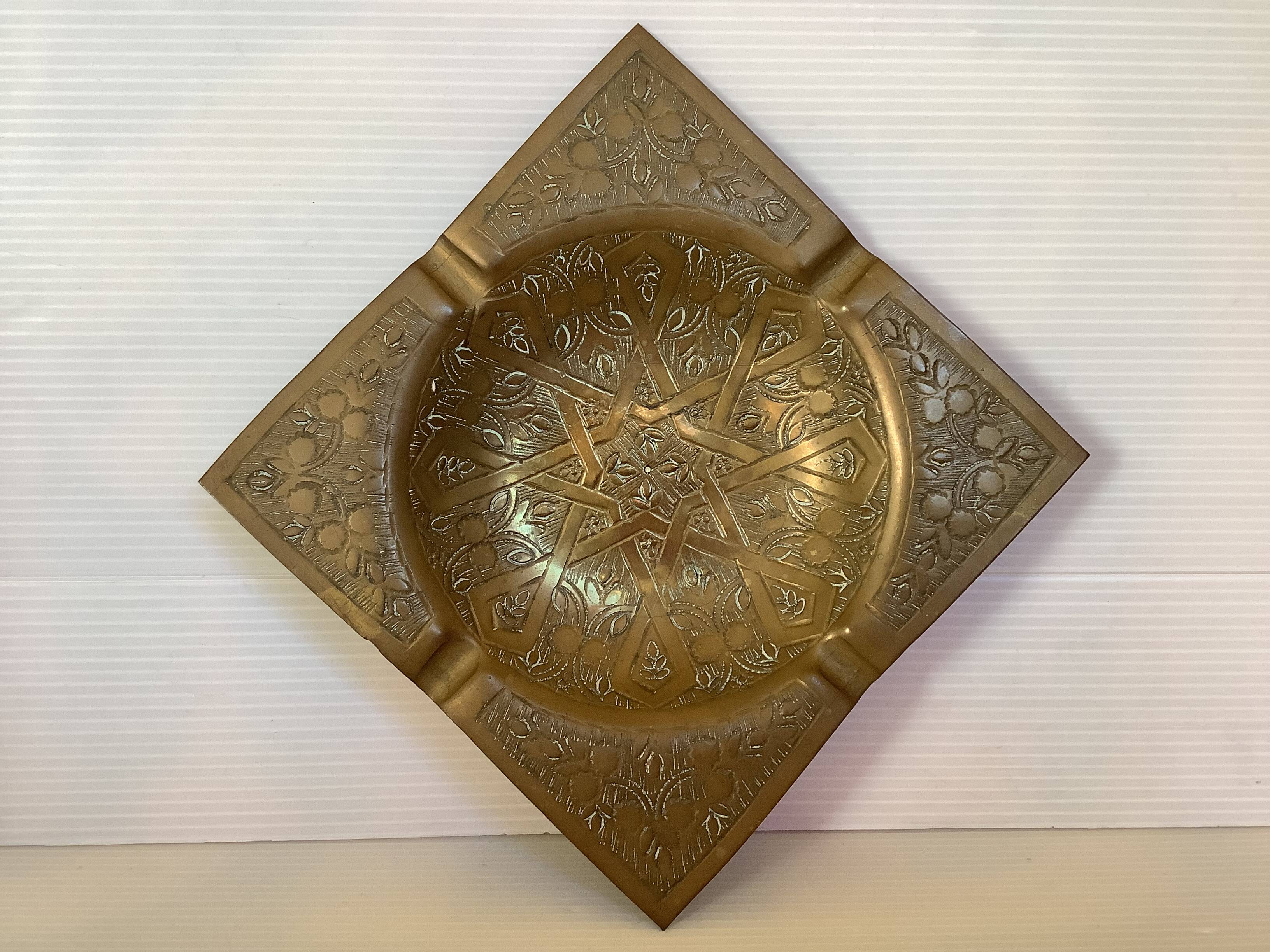 Brass ashtray and catchall.