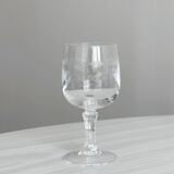 6 liqueur glasses in chiseled crystal with floral motifs Matignon model.