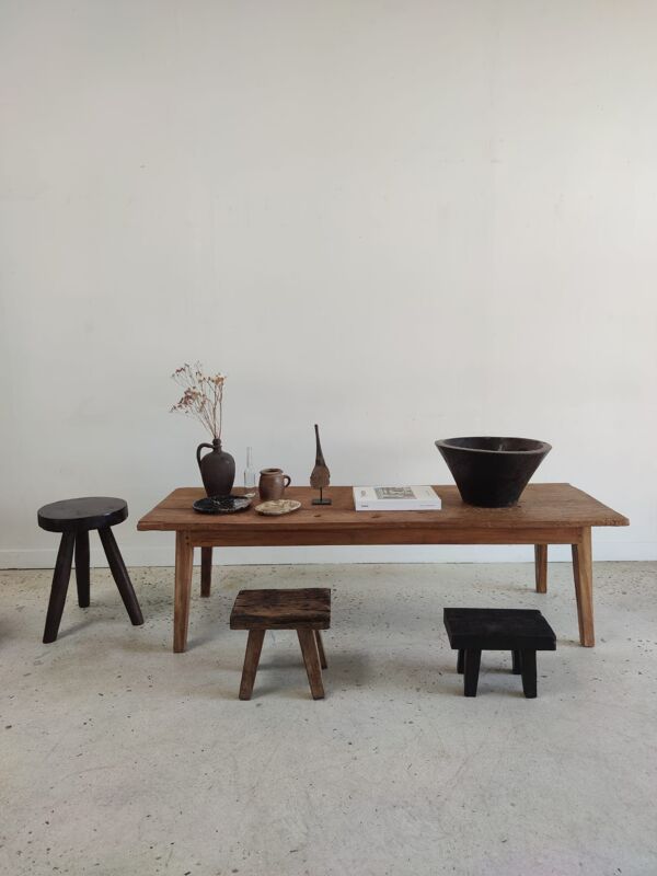 Table basse en teck massif recyclé
