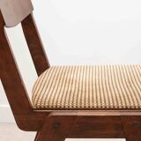 Chaise bistrot style scandinave chêne foncé