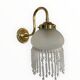 Vintage brass gooseneck wall lamp