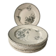 Set of 9 flat plates Terre de Fer XIXth Grand Dépôt E.Bourgeois