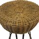 Vintage Stool Rattan Rohe Noordwolde Netherlands 1960s Design