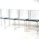 Set of 4 chrome and leather chairs by Cidue, Italy 1970's