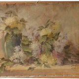 Painting by Jakub Obrovsky still life bouquet of flowers