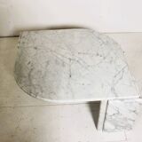 Italian teardrop marble coffee table, 1980s, made by