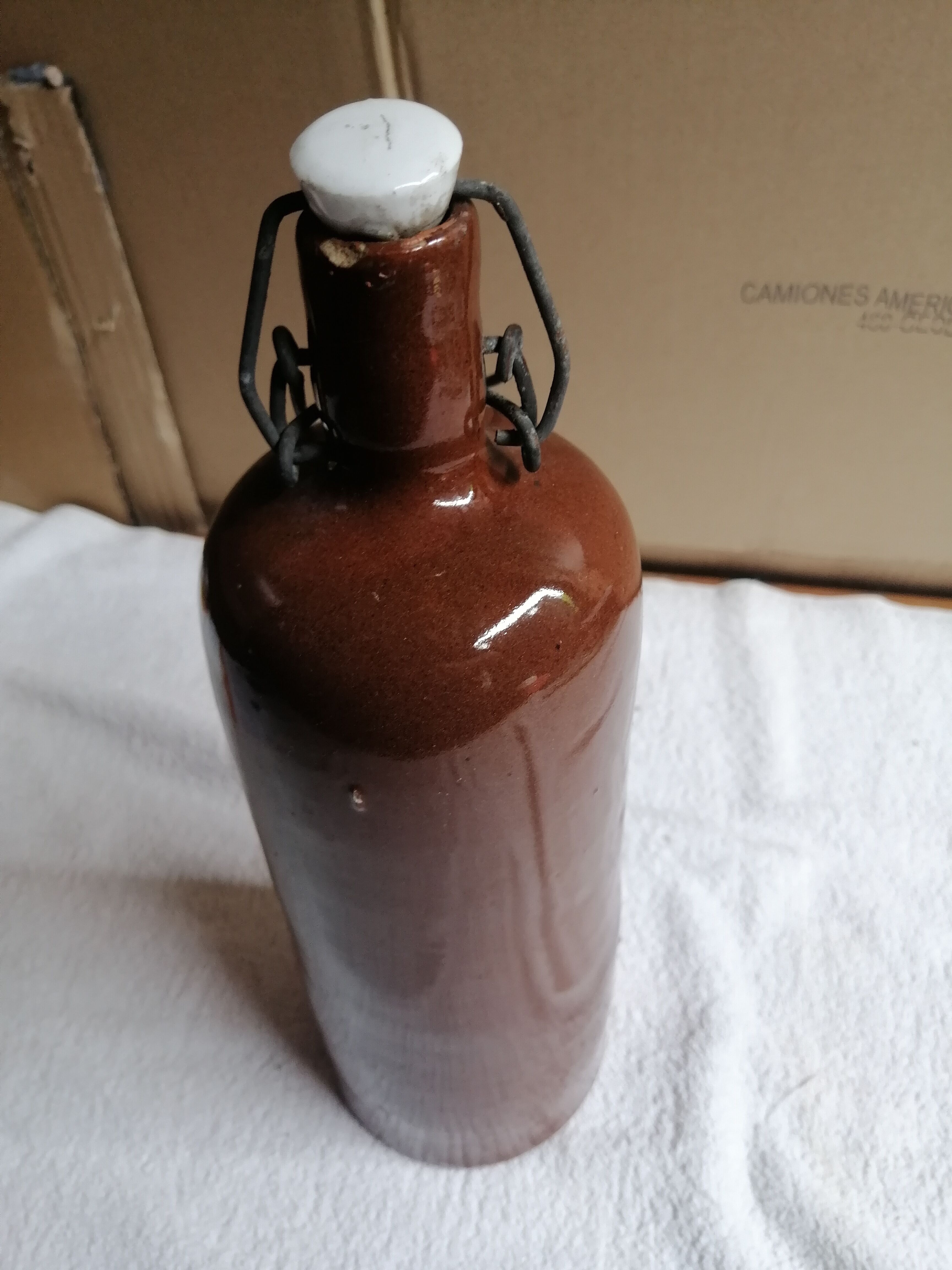 Vintage brown gres bottle