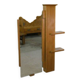 Wall shelf with adjustable mirror by Guillerme et Chambron for Votre Maison 1960's