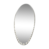 Beveled oval mirror to pose art deco 40s 50s 15x55cm