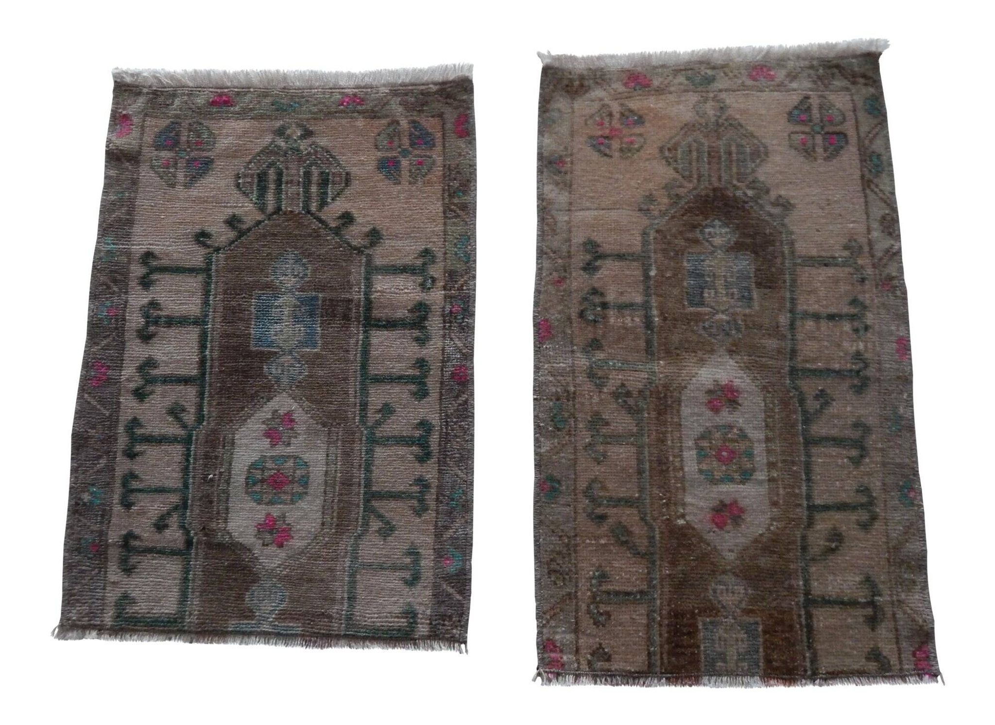 Lot de 2 tapis turcs vintage faits main
