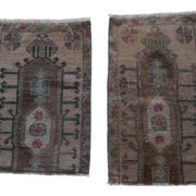 Lot de 2 tapis turcs vintage faits main