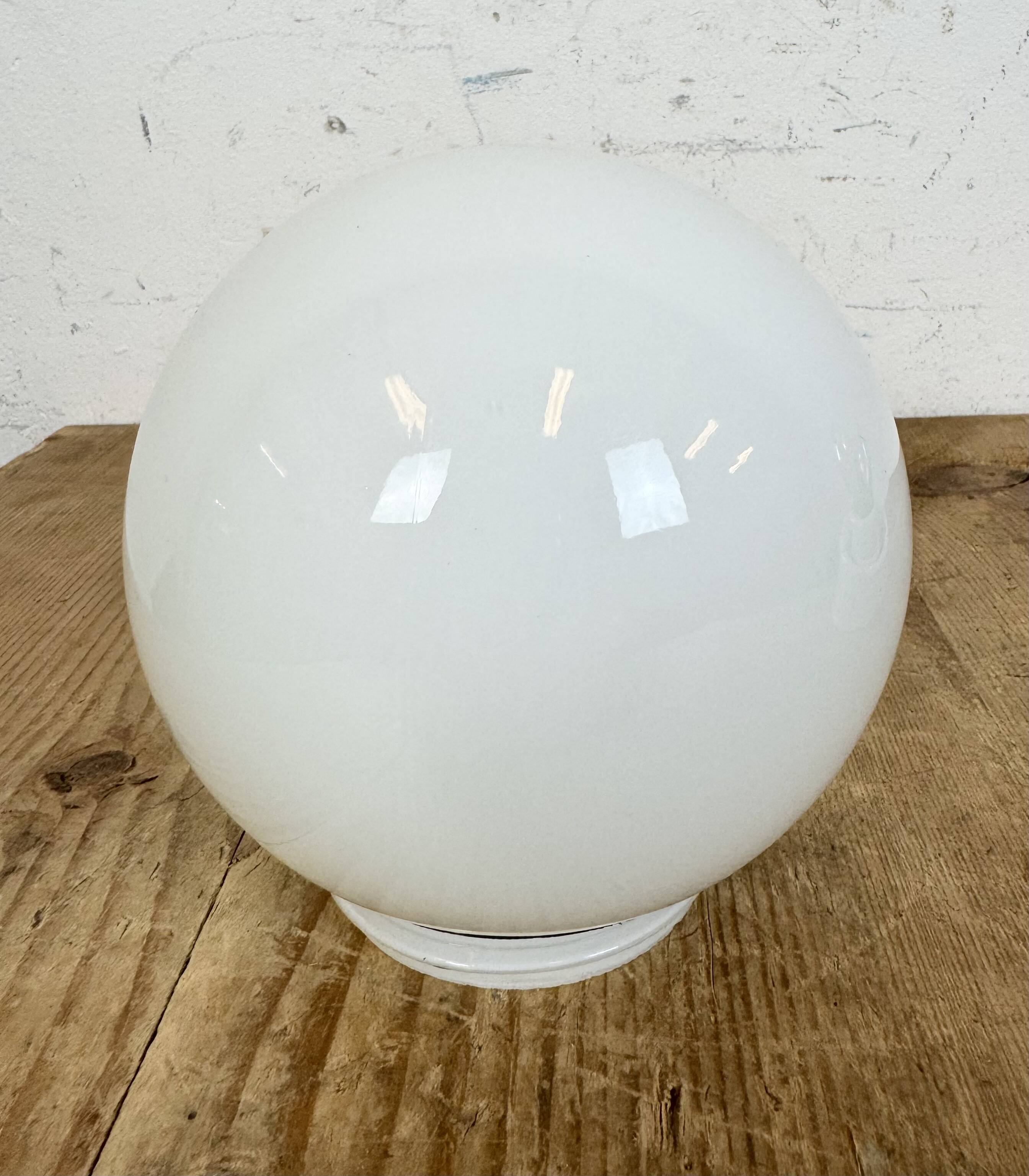 Vintage White Porcelain Wall Light, 1970s