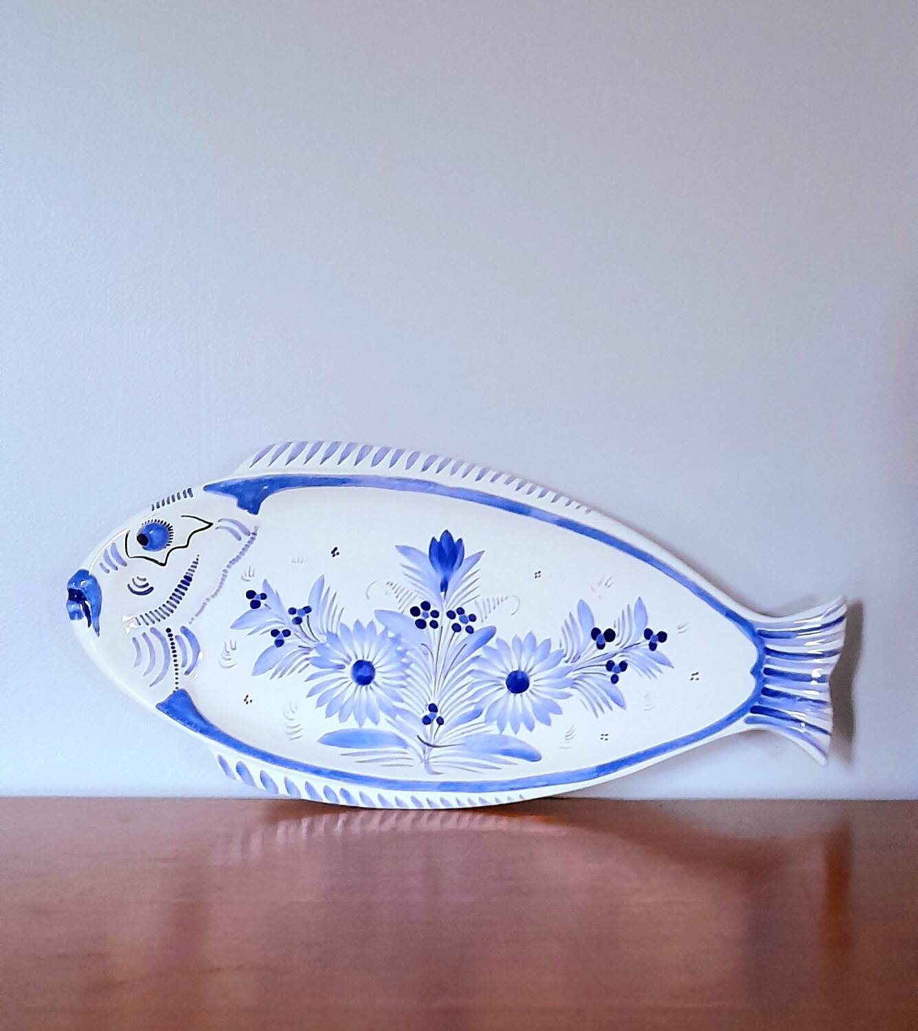Henriot Quimper fish earthenware dish
