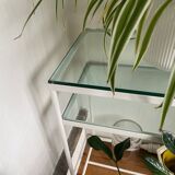 Cinna glass and wrought iron console