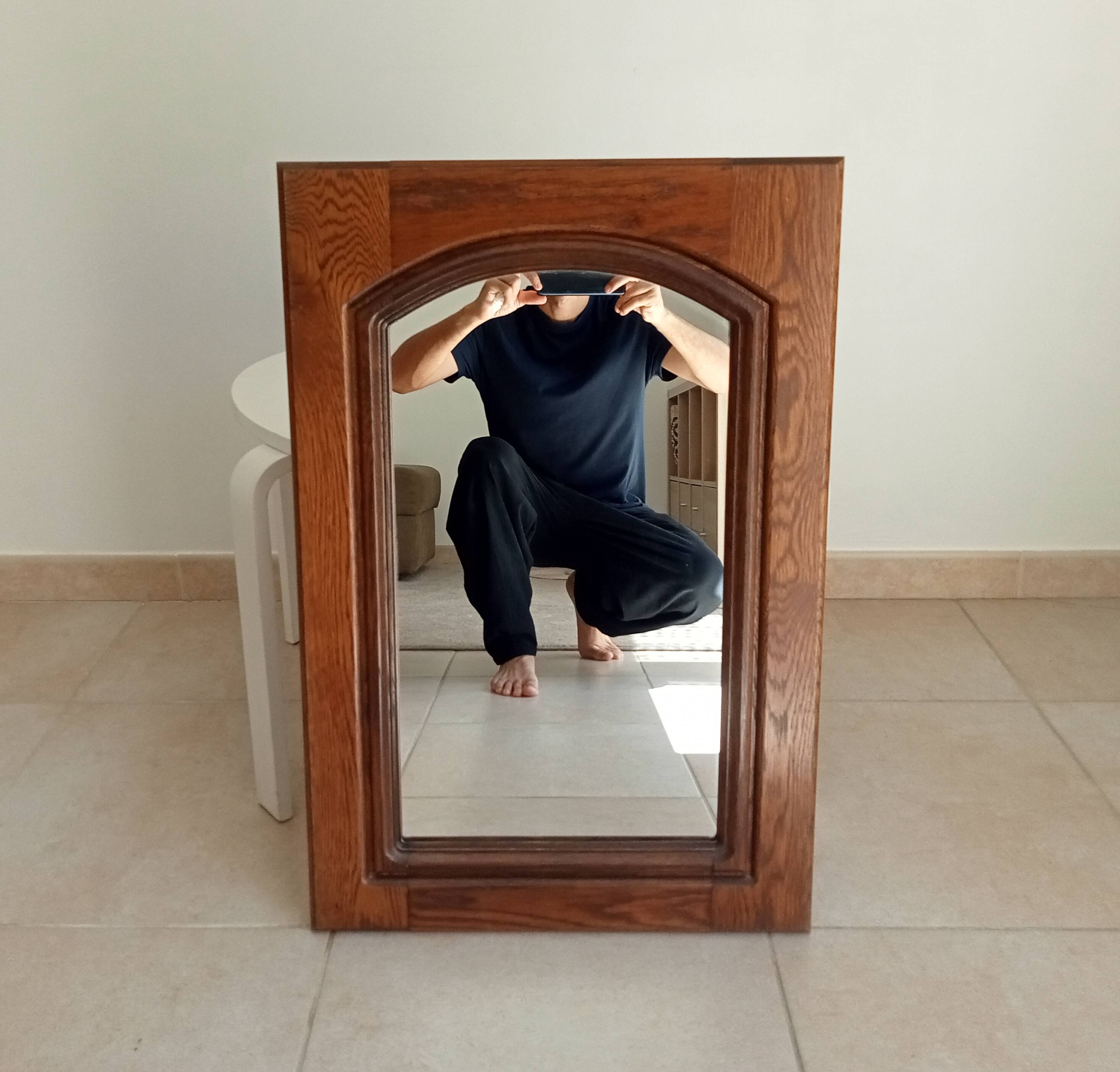 Miroir vintage rustique années 70/80