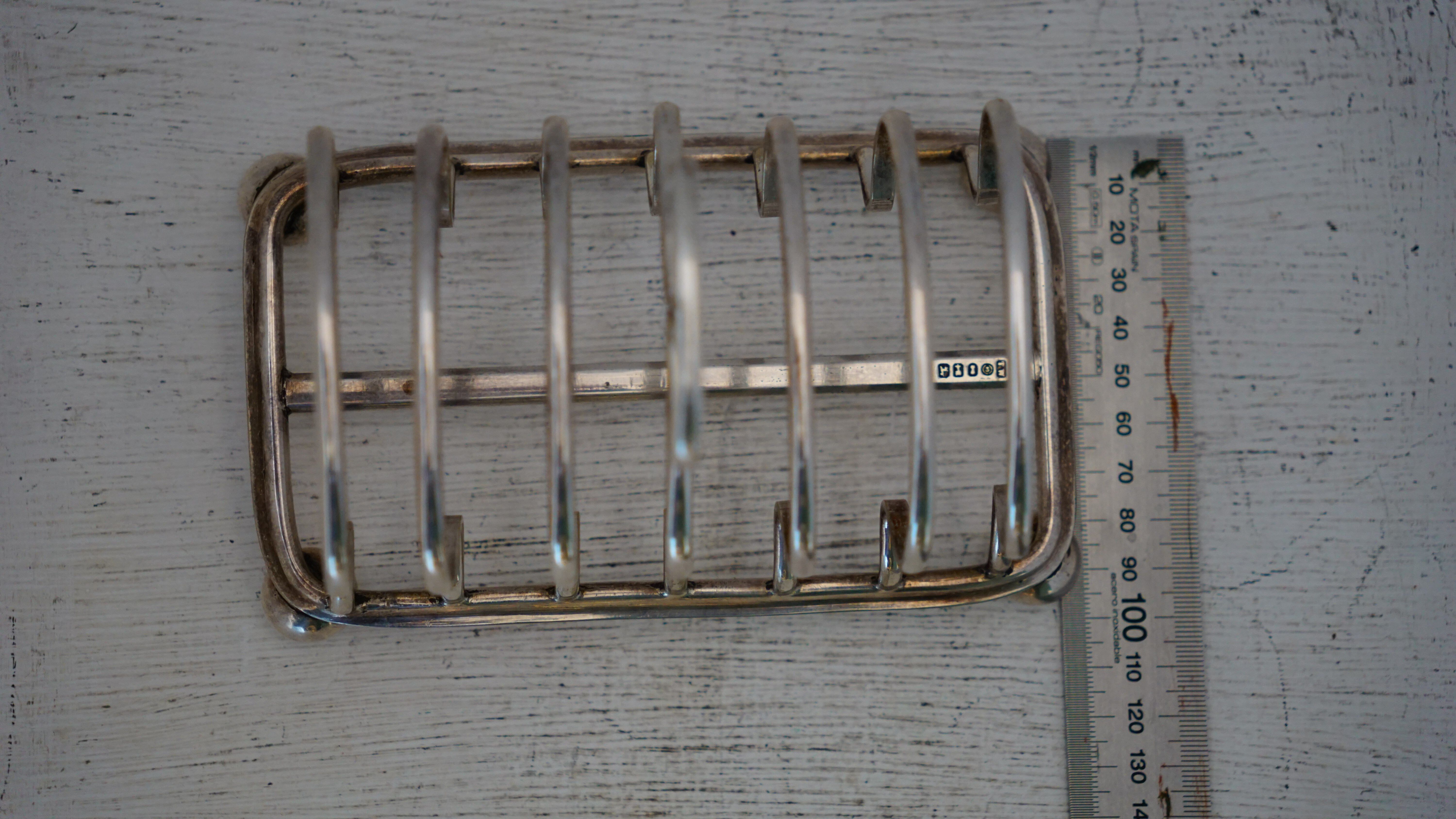 Butter dish and toaster English silverware