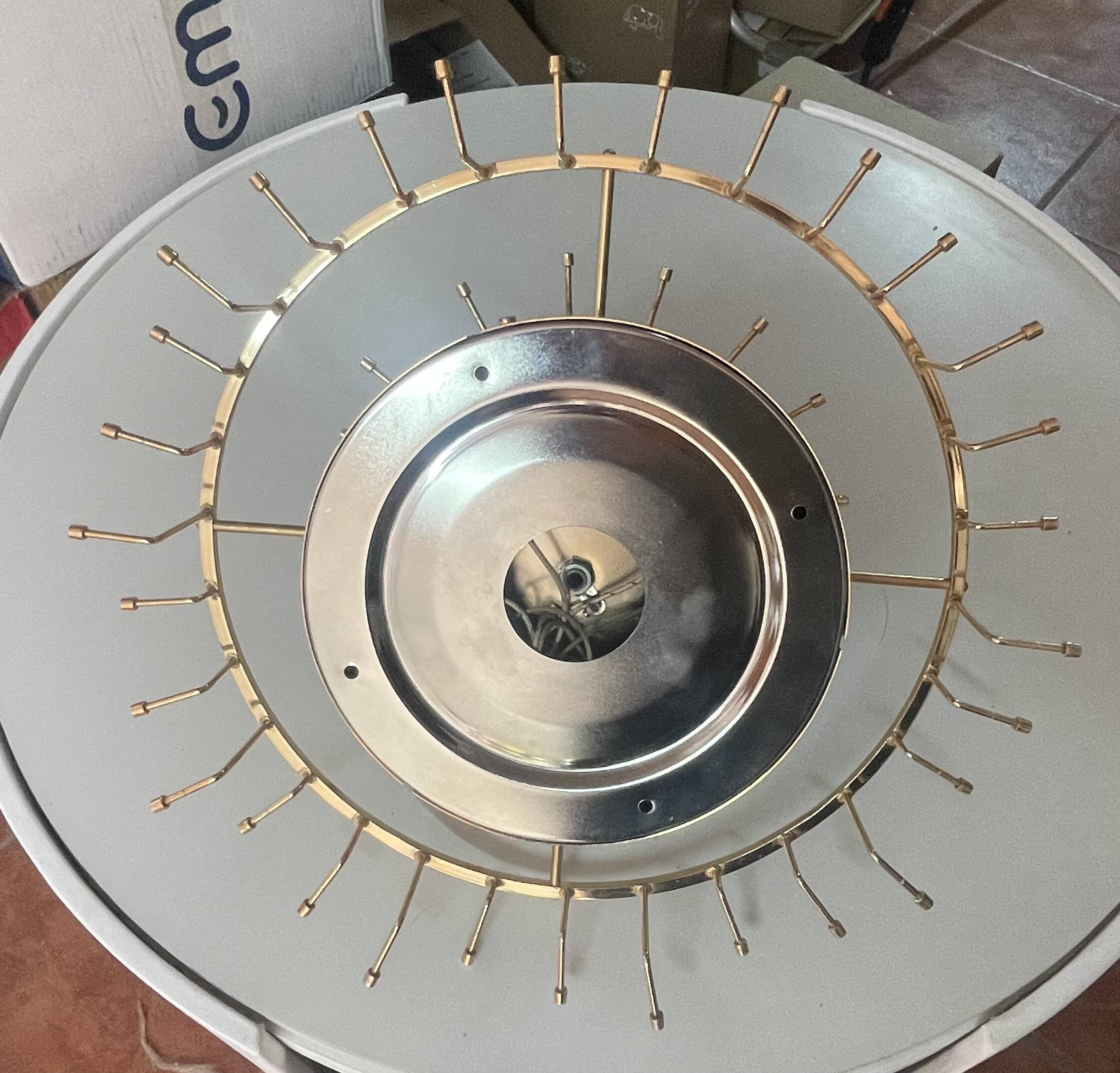 Mid-century modern Italian Venini chandelier in Murano glass Triedri